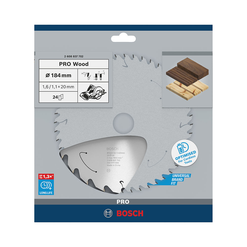 Disco de Serra Circular PRO Wood Cordless 184x20mm 24D Bosch 76570_0